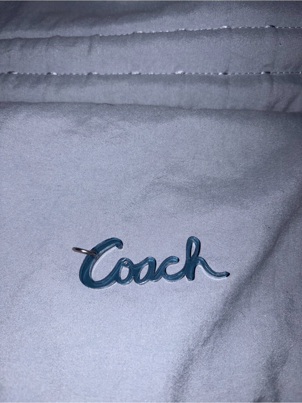 Coach Blue Script Keychain Charm - Picture 4 of 10